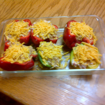 Chicken & Cream Cheese Stuffed Peppers