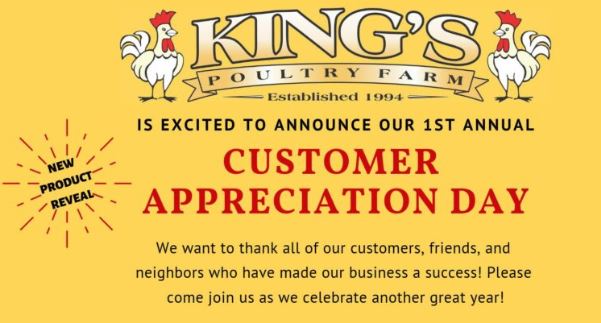 Customer Appreciation – Saturday, April 27th